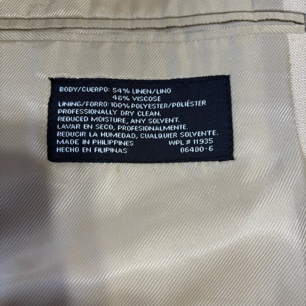 J.Ferrar Men's Tan Blazer. Size 46L